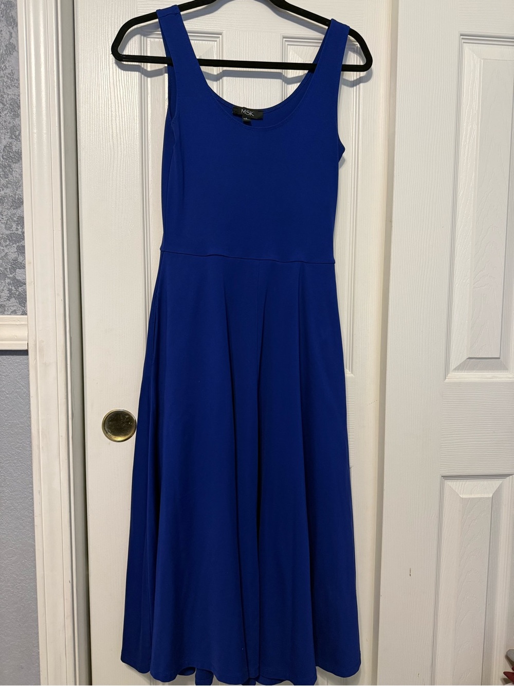 MSK Cobalt Blue Sleeveless A-Line Dress